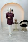 Tensel Gömlek Bordo