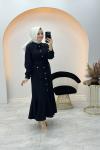 Düğmeli Chanel Elbise Siyah