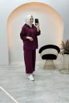 Devin Fermuarlı Takım Bordo