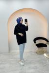 Taşlı Yumoş Tunik Siyah