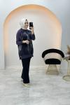 Desenli Qupra Tunik Füme