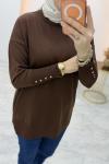 Hazel Merserize Tunik Kahverengi