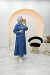 Cepli Kot Etekli Takım Mavi