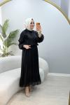 Lara Etekli Takım Siyah