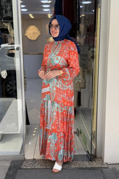 Merwish Aura Elbise oranj