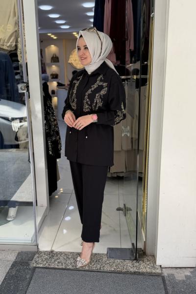 Zeyra Takım Siyah