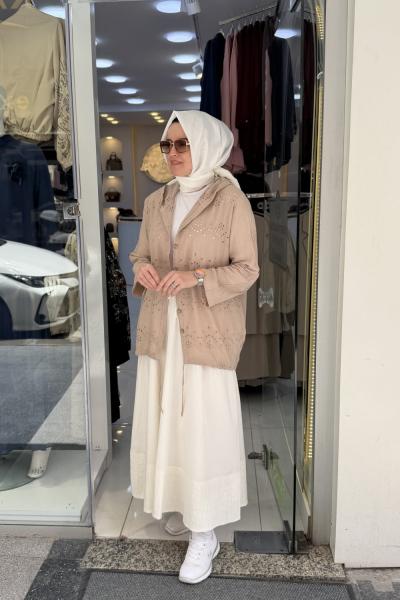 Milana İthal Gömlek Vizon