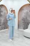Denim Kot Takım Mavi