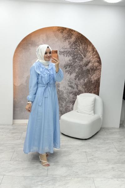 Zümra Elbise Mavi
