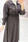 Mislina Elbise Kahverengi