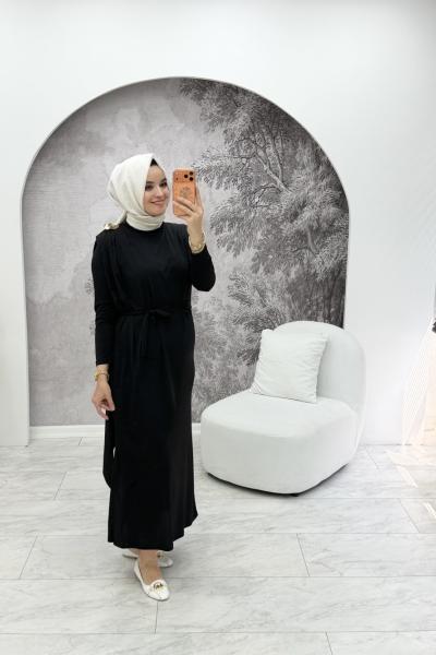 Merwish Liva Elbise Siyah