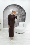 Merwish Liva Elbise Kahverengi