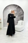 Merwish Elina Elbise  Siyah