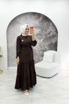 Merwish Elina Elbise Kahverengi