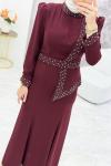 Gülru Elbise Bordo