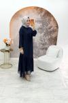 Elvina İthal Elbise Lacivert