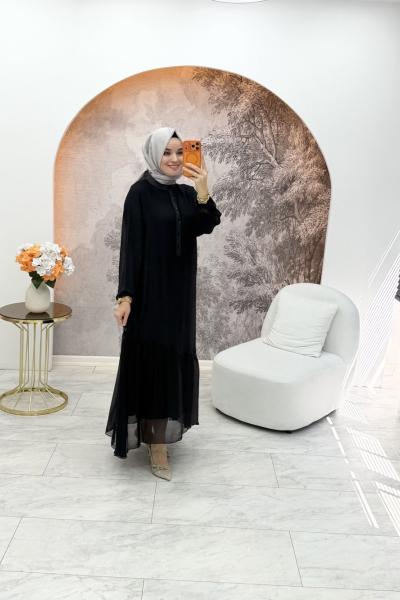 Elvina İthal Elbise Siyah