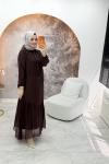 Elvina İthal Elbise Kahverengi