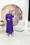 Damla Elbise Mor