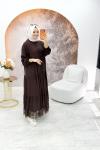 Damla Elbise Kahverengi