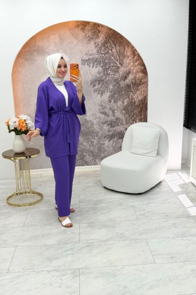 Kampanyalı Kimona Takım Mor