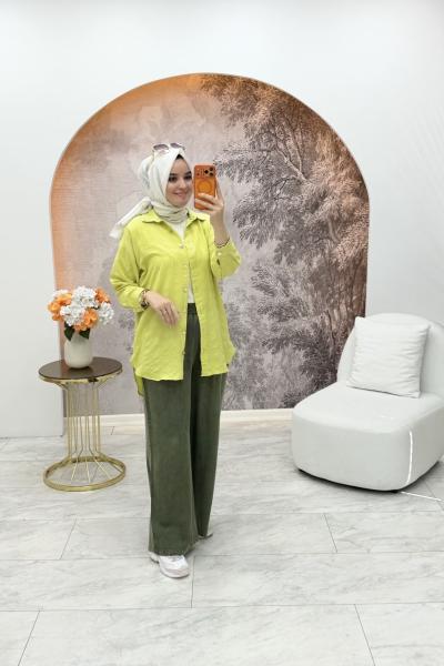 Neris Gömlek Yağ Yeşili
