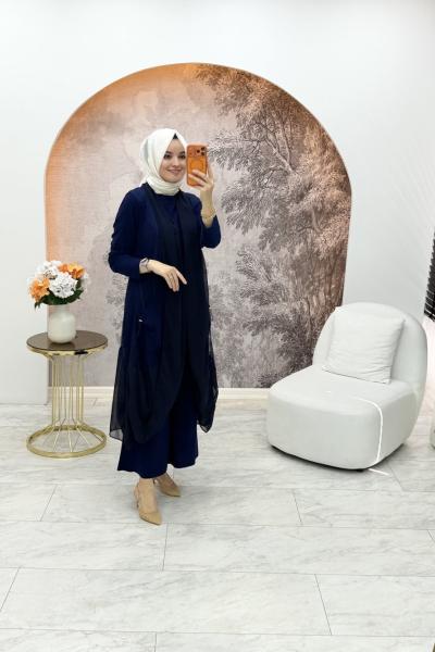 Eylül Üçlü Takım Lacivert
