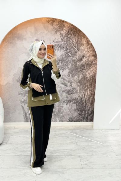Mine İkili Takım  Siyah Haki
