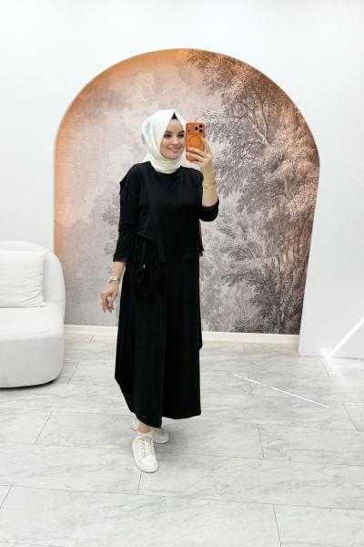 Levin İkili Elbise Siyah