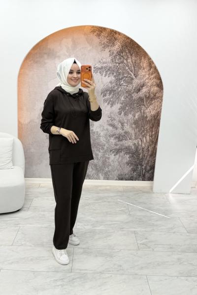 Begüm Takım Kahverengi