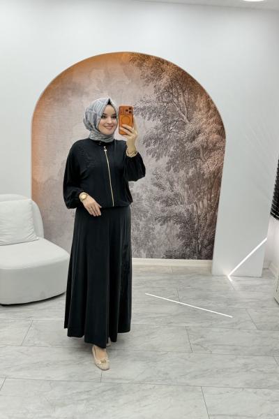 İldem Etekli Takım Siyah
