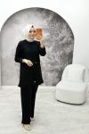 Lale İkili File Takım  Siyah