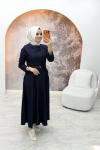 Sidelya Kot Elbise Lacivert
