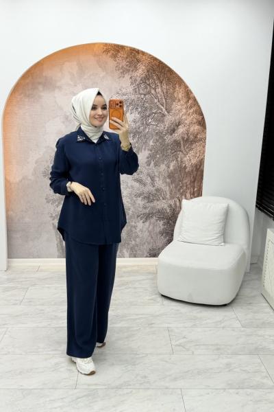 Salin Kot Takım Lacivert