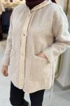 Angora Ceket Krem