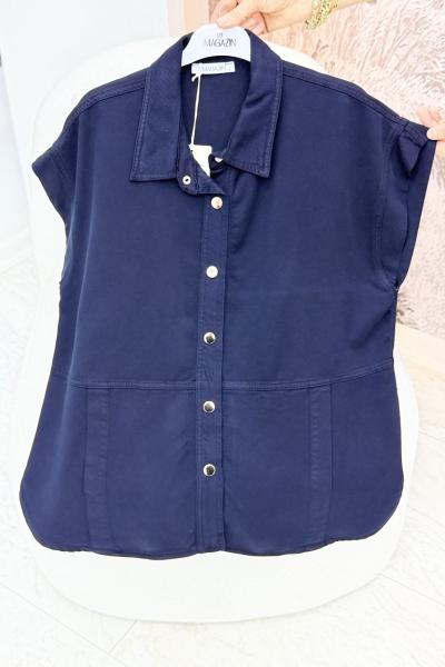 Denim Kot Yelek Lacivert